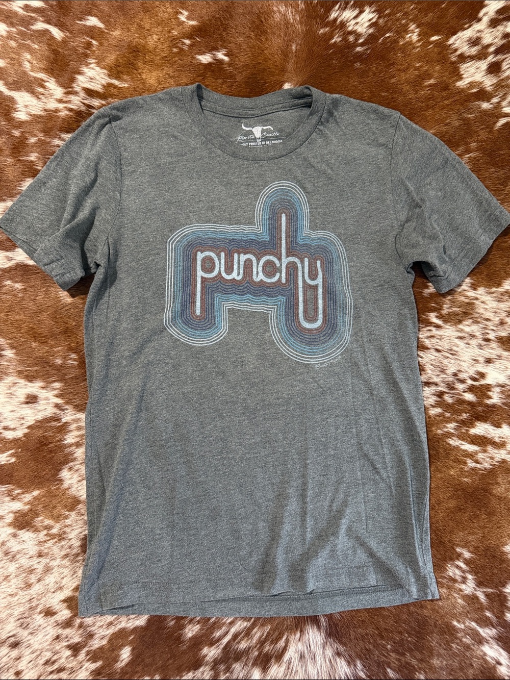 Punchy Logo Women's Gray Short-Sleeve Graphic Tee